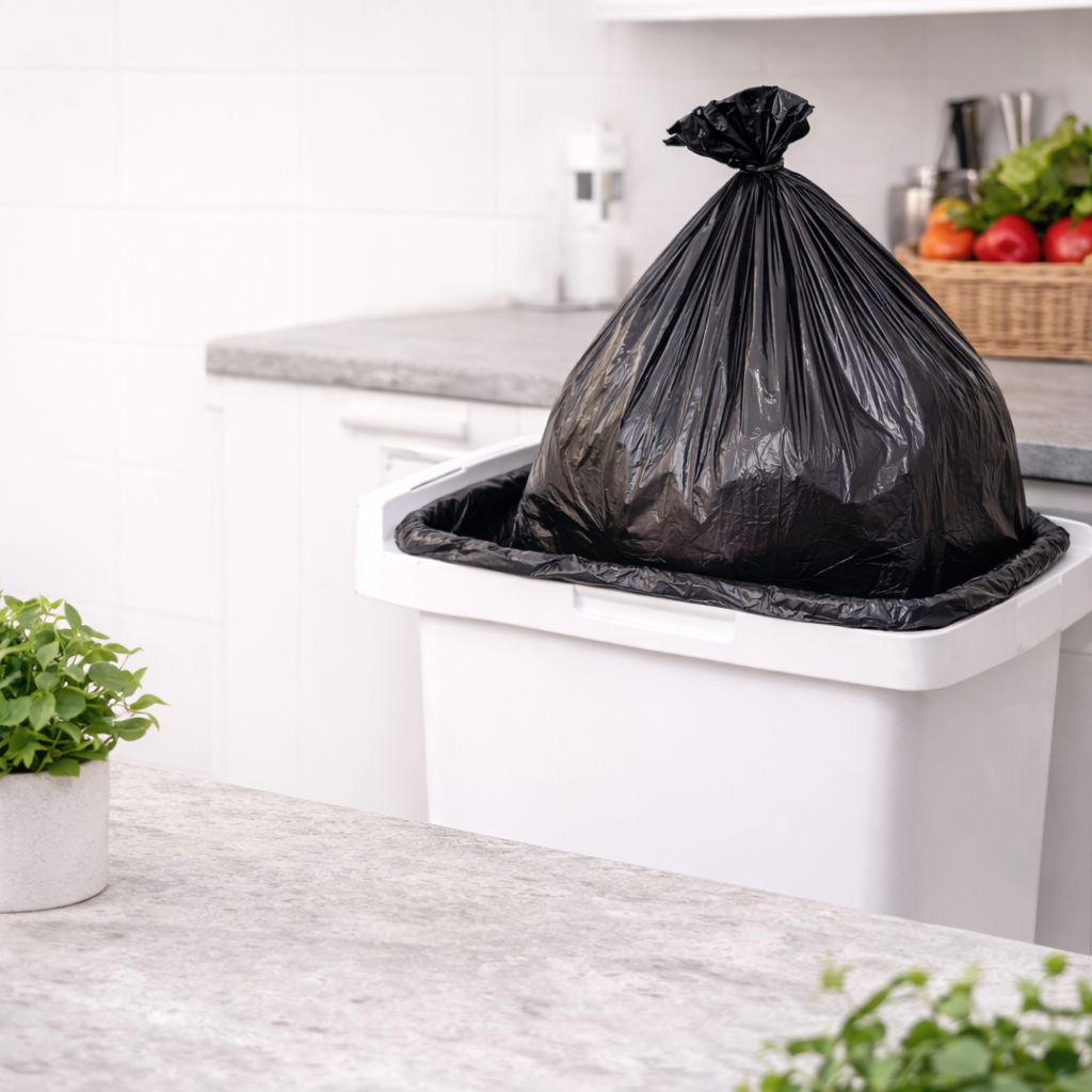 Eco 360 Everyday Refuse Sacks 100L – 50 Bags on Roll, Recycled Bin Liners