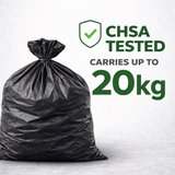 200 Pack Black Refuse Sacks 100L 20kg Extra Heavy Duty Bin Bags 18x29x38"
