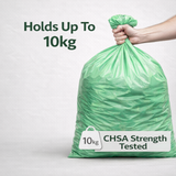 Green Medium Duty Refuse Sacks 18x29x38" 18 Micron Recycled Bin Bags, 10kg