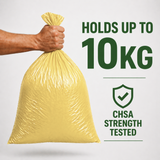 Yellow Medium Duty Refuse Sacks (200pk) 18x29x38"  – 18 Micron Bin Bags, 10kg Strong, 97% Recycled