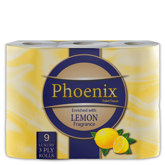 9 Luxury Toilet Rolls Lemon Fragrance