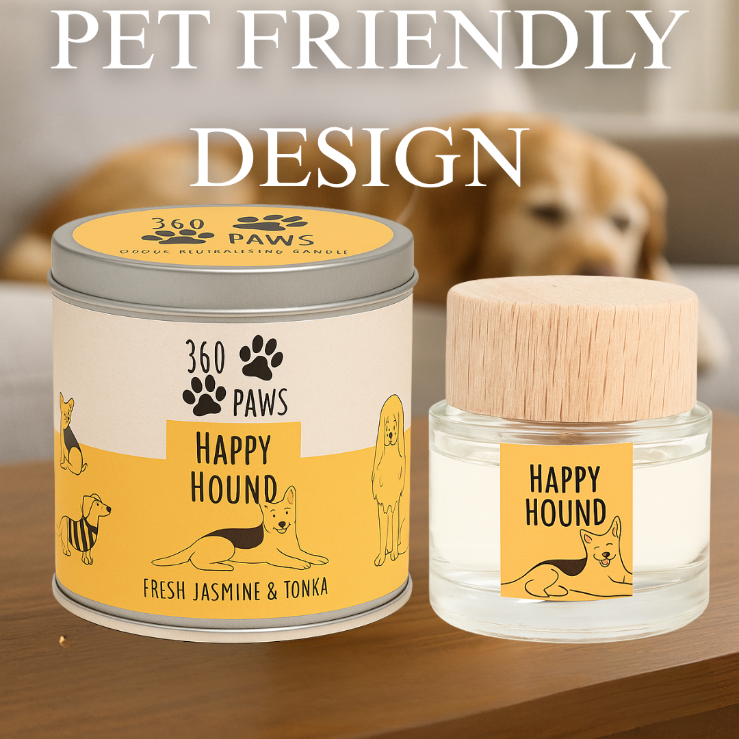 Happy Hound Candle & Diffuser Set – Pet Odour Neutralising | 360 Paws