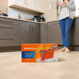 MACROMAX FOCUS SPIN MOP AND BUCKET SET + MULTI MOP REFILL – 360° Microfiber Mop with Spin-Dry Bucket