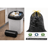 20 x Eco Drawstring Refuse Sacks 80L