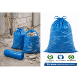 Eco 360 Industrial Rubble Sacks 30L – Heavy Duty Leak Resistant Garden & Builder Waste Bags (6 Roll, 500x762mm)