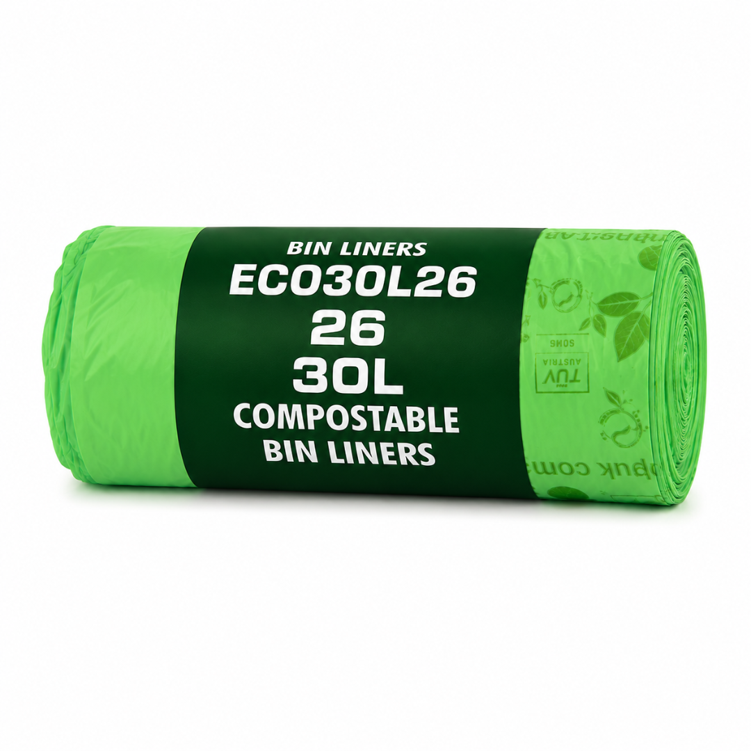 26 x ECO360 100% Compostable Corn Starch Bin Bags 565x630mm 30L