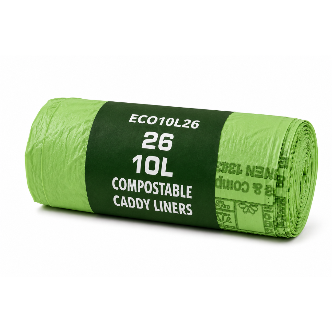 26 x ECO360 100% Compostable Corn Starch Caddy Liners 450 x 450mm 10L
