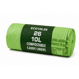 26 x ECO360 100% Compostable Corn Starch Caddy Liners 450 x 450mm 10L