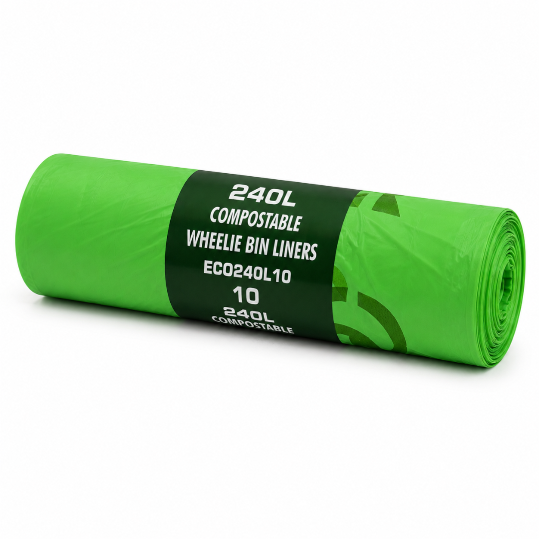 10 x ECO360 100% Compostable Wheelie Bin Liners 1125x1400mm 240L