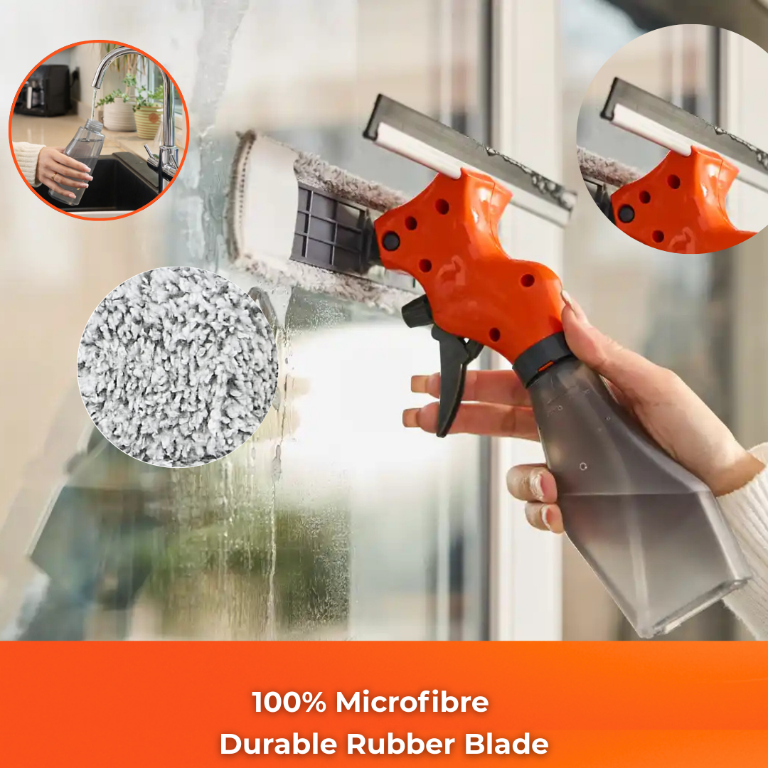 MACROMAX WINDOW CLEANING WIPER | Streak-Free Window & Mirror Cleaning Squeegee with Ergonomic Handle