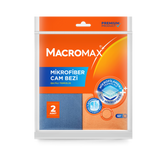 MACROMAX MICROFIBER WINDOW CLEANING CLOTH - PACK OF 2