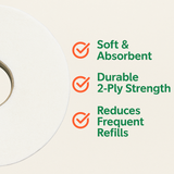 Mini Jumbo Toilet Rolls 12 Pack 150m 2-Ply White Paper