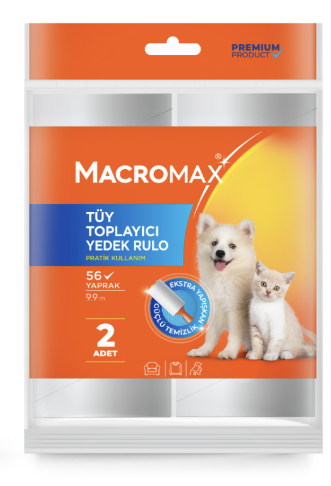 MACROMAX LINT ROLLER + REFILL | Extra Sticky Sheets for Powerful Fabric Cleaning BUNDLE