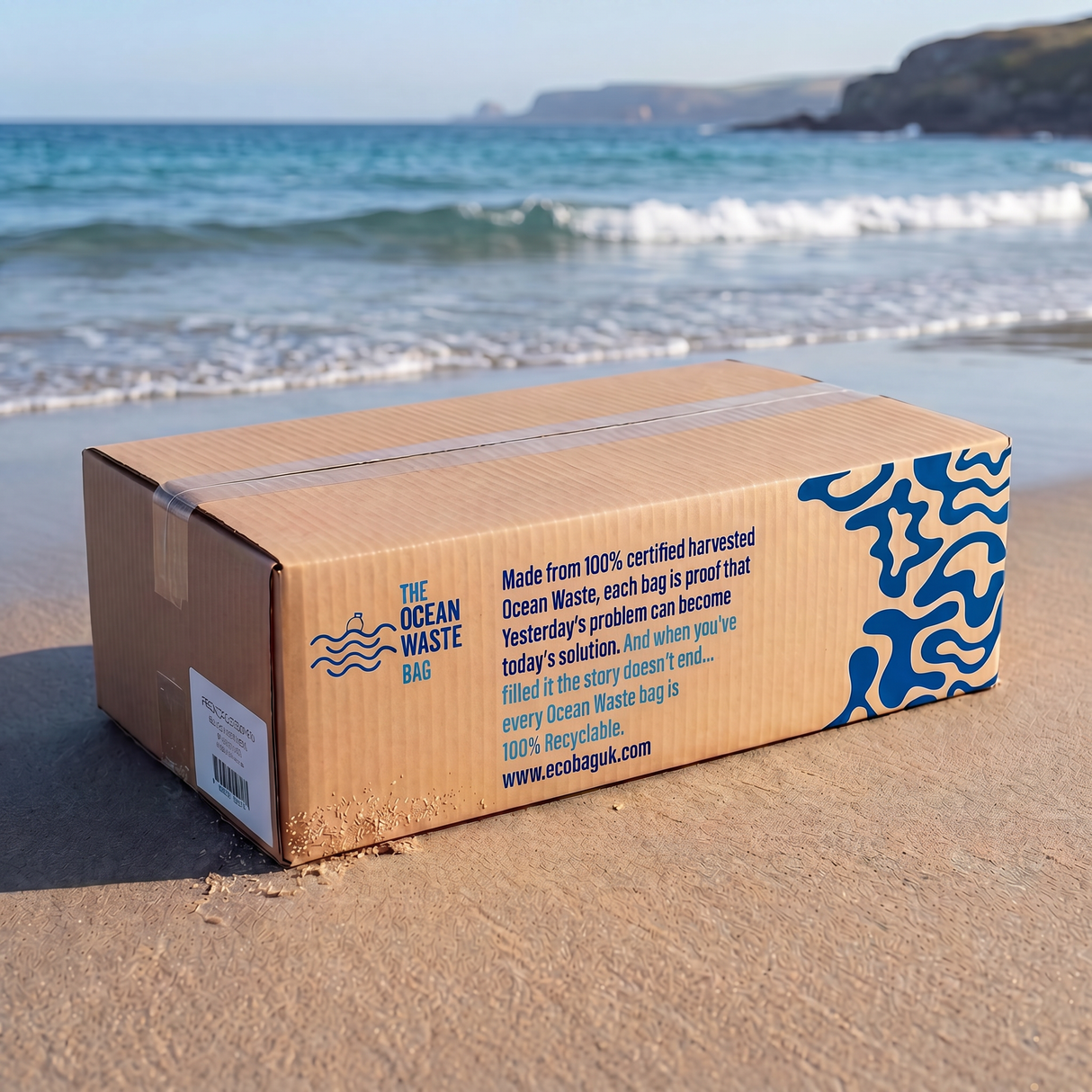 Ocean Waste Sacks 200 Pack Extra Heavy Duty 32mu 457 x 736 x 965mm Flat Pack Bags 90L