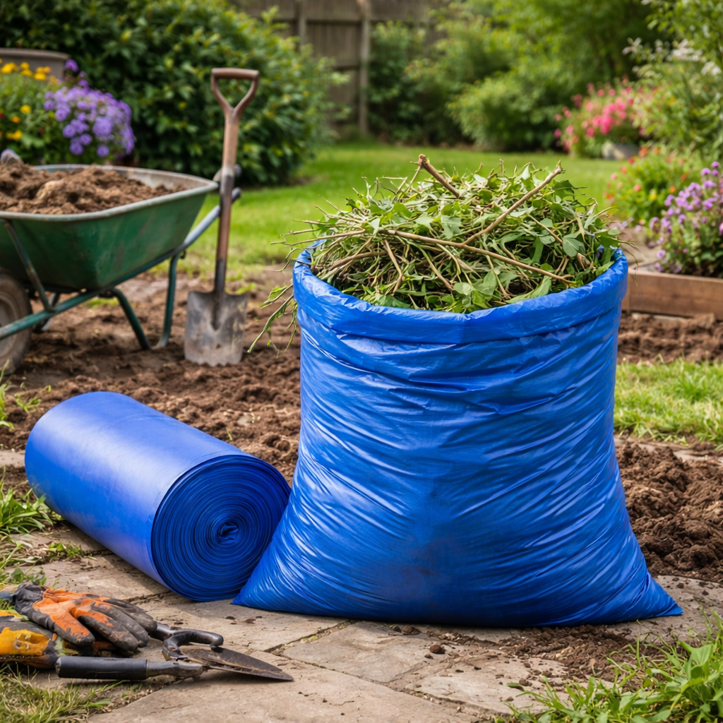 Eco 360 Industrial Rubble Sacks 30L – Heavy Duty Leak Resistant Garden & Builder Waste Bags (6 Roll, 500x762mm)