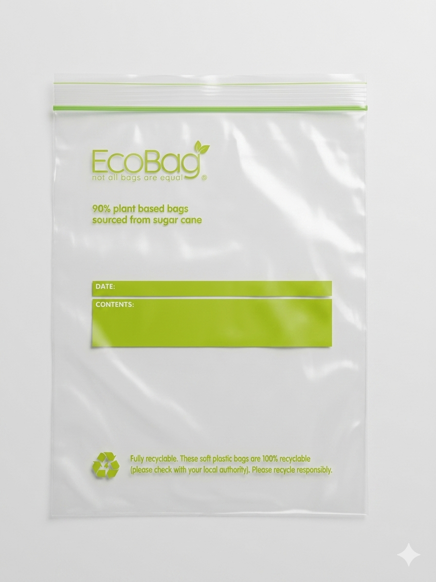 30 x 90% Plant Based Sugar Cane Food Bags 100% Recyclable