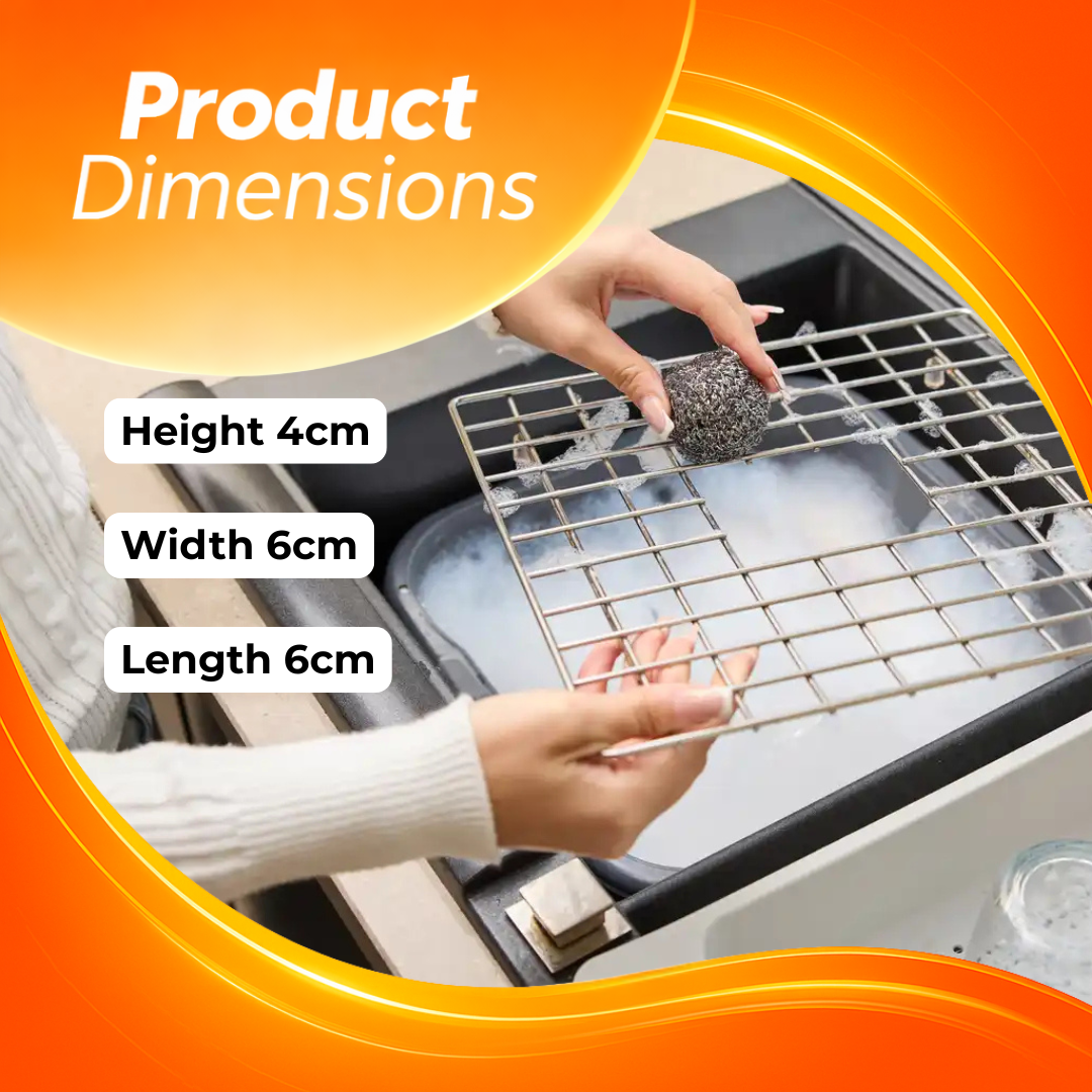 MACROMAX STAINLESS STEEL SCOURER (3 Pack) |  Non-Scratch, Durable Kitchen Cleaning Pads