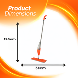 MACROMAX FLASH SPRAY MOP with 700ml Refillable Tank + MULTI SPRAY MOP REFILL – Bucket-Free Microfiber Floor Cleaning System