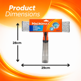 MACROMAX WINDOW CLEANING WIPER | Streak-Free Window & Mirror Cleaning Squeegee with Ergonomic Handle