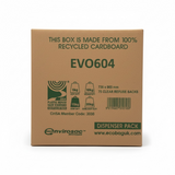 75 ECO Heavy Duty Clear Refuse Bags on a Roll Convenient Cube Dispenser 100 Litres