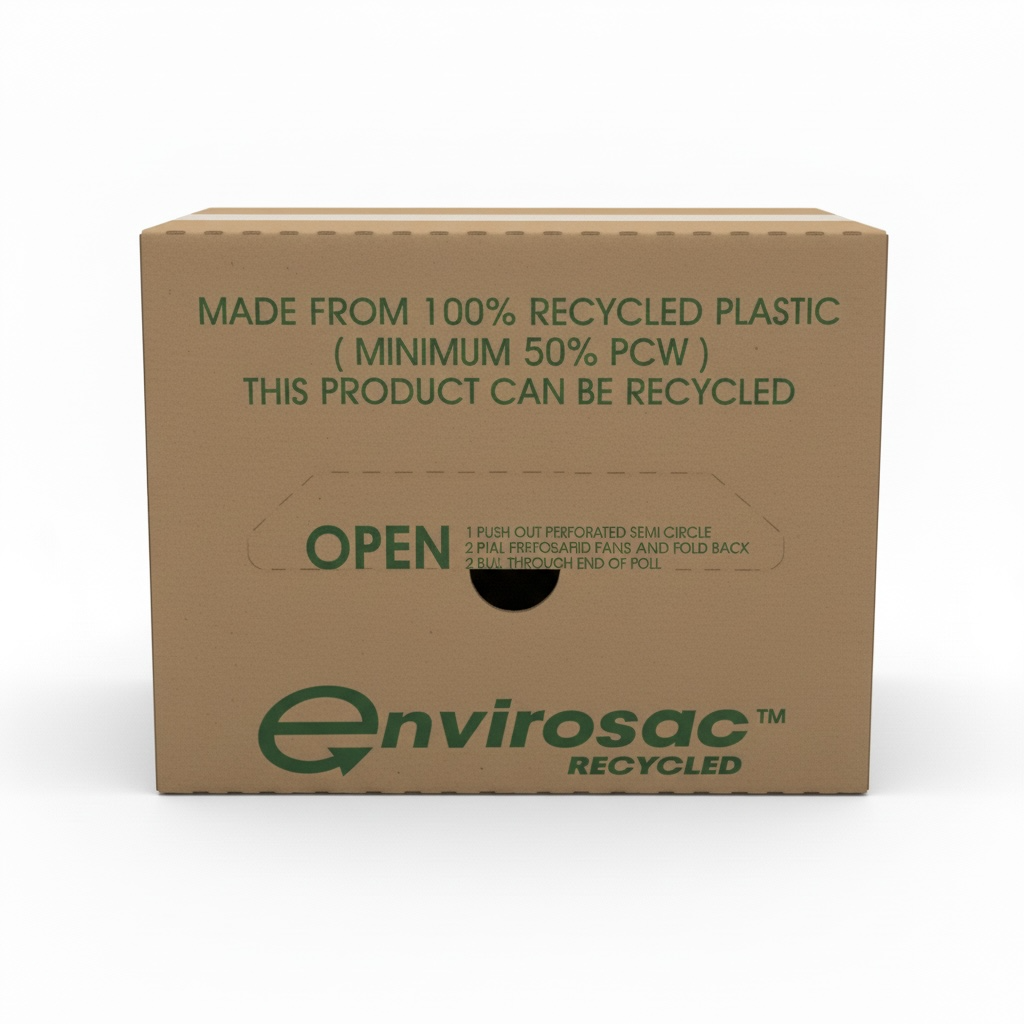 75 ECO Heavy Duty Clear Refuse Bags on a Roll Convenient Cube Dispenser 100 Litres