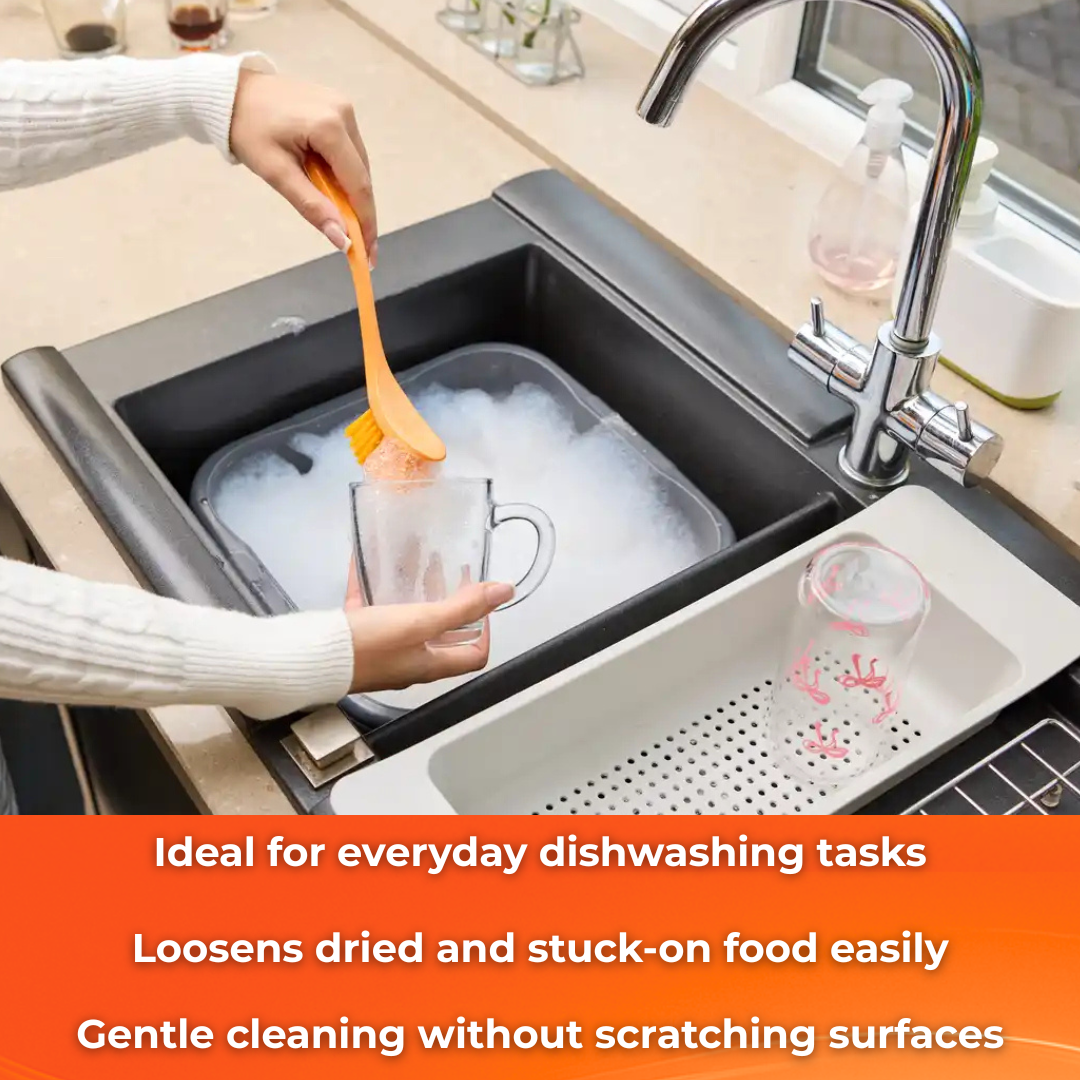 MACROMAX DISHWASHING BRUSH Non-Scratch for Practical, Multi-Surface Cleaning