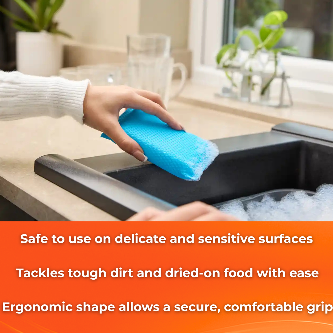 Macromax Magico Sponge 2 pack – Non-Scratch Honeycomb Dirt Remover for Multi-Surface Cleaning