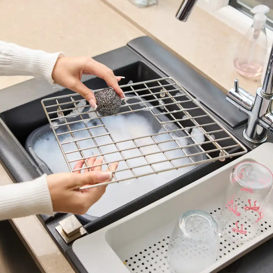 MACROMAX STAINLESS STEEL SCOURER (3 Pack) |  Non-Scratch, Durable Kitchen Cleaning Pads