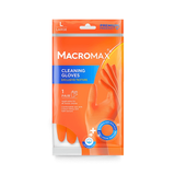 MACROMAX CLEANING GLOVES – Small, Medium and Large | Cotton Lining, Waterproof, Non-Slip Latex Gloves