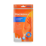 MACROMAX CLEANING GLOVES – Small, Medium and Large | Cotton Lining, Waterproof, Non-Slip Latex Gloves
