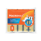 MACROMAX CLASSIC GREEN SPONGE (5 Pack) | Strong Texture & Perfect Cleaning