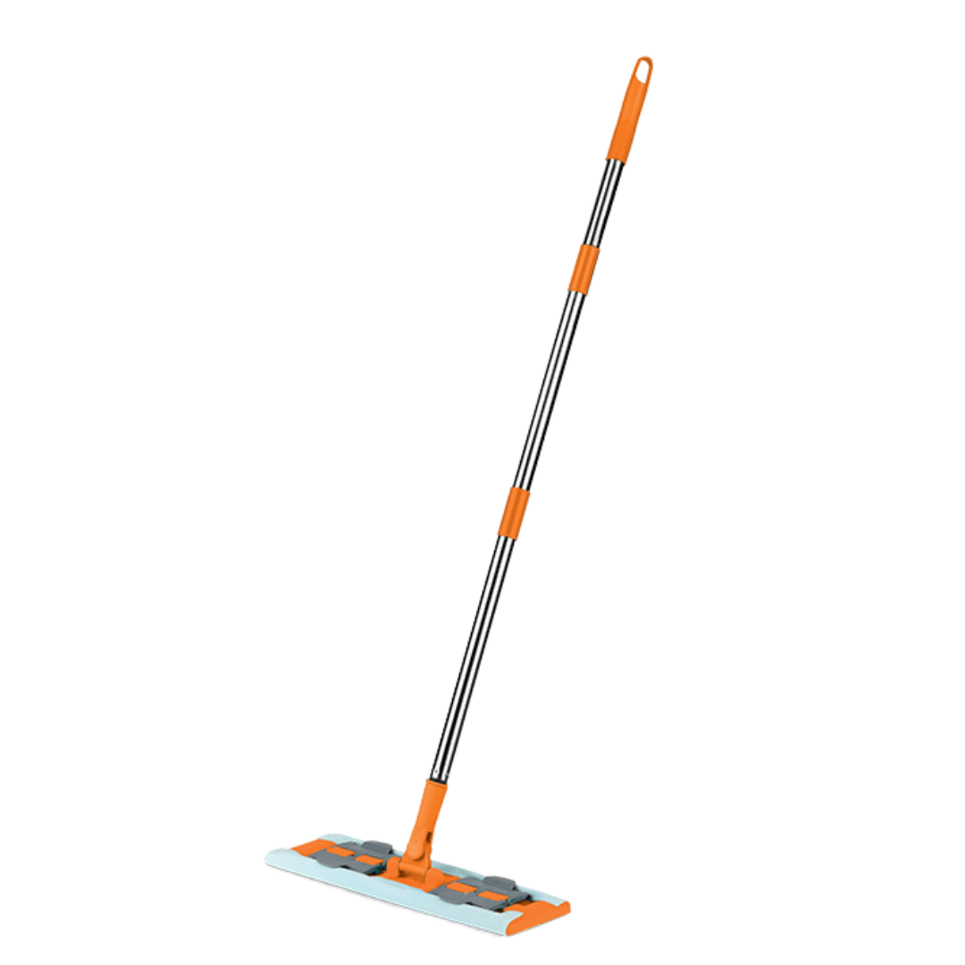 MACROMAX FAMOUS Cleaning System Flat Mop | 100% Microfibre | Wet & Dry Use