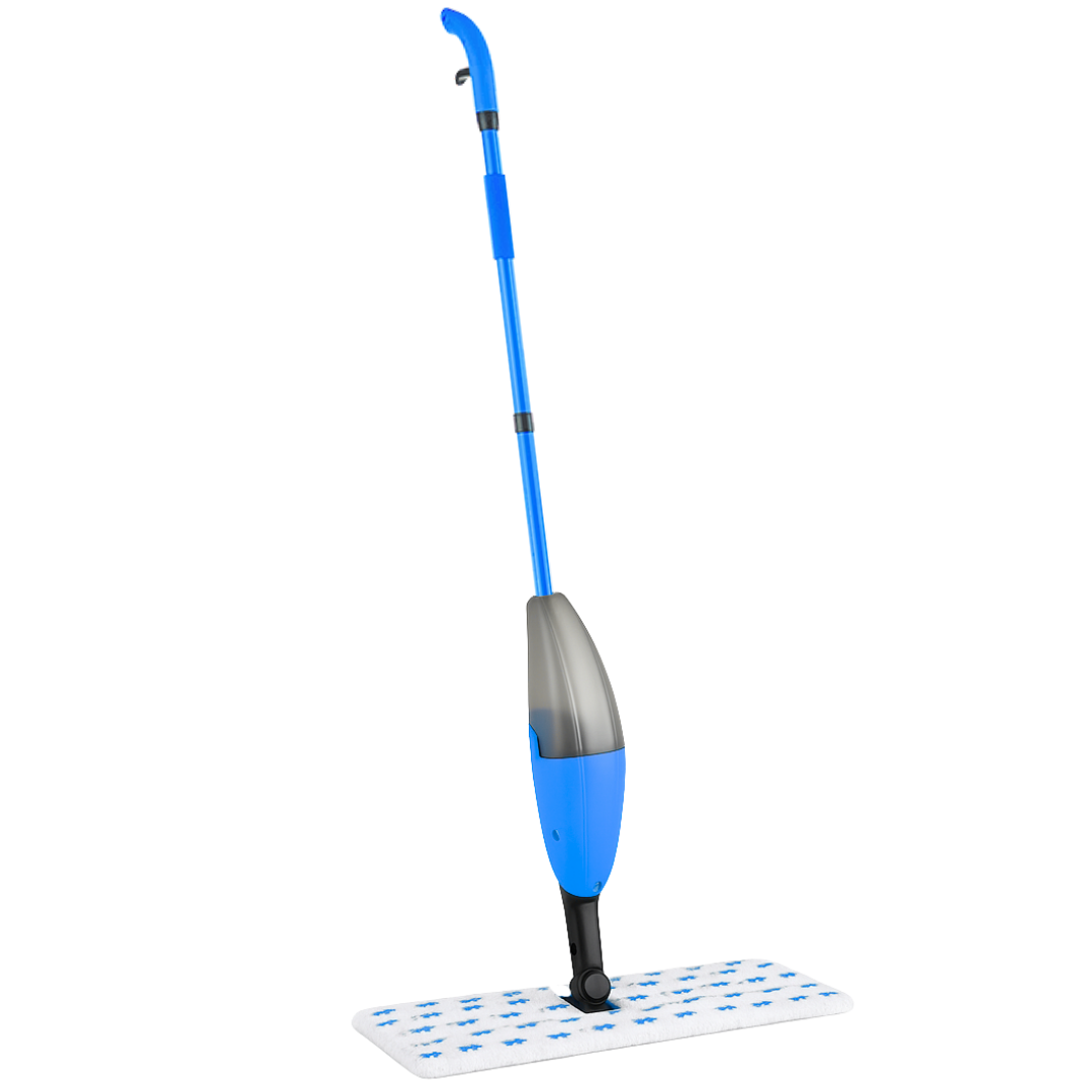 MACROMAX FASHION DOUBLE SPRAY MOP – 360° Swivel Head with 550ml Refillable Bottle and Washable Pads