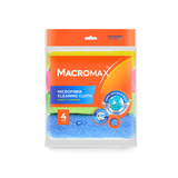 MACROMAX 100% MICROFIBRE CLEANING CLOTH (4 Pack) |Ultra Absorbent, 100% Microfibre, Lint-Free (4 Pack)
