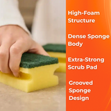 MACROMAX CLASSIC GREEN SPONGE – Nail Saver (5 Pack) | Maximum Quality & Durable Cleaning Texture