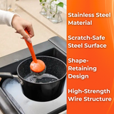MACROMAX SCOURER WITH HANDLE – Non-Scratch Stainless Steel Scrubber for Stubborn Kitchen Dirt