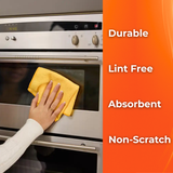 MACROMAX 100% MICROFIBRE CLEANING CLOTH (4 Pack) |Ultra Absorbent, 100% Microfibre, Lint-Free (4 Pack)