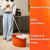 MACROMAX FASTER SPIN MOP AND BUCKET SET + MULTI MOP REFILL| 360° Microfiber Mop | Easy Install & Spin Drying