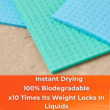 MACROMAX ULTRA SPONGE CLOTH (3 Pack) |Super Absorbent, Instant-Drying Cleaning Cloths