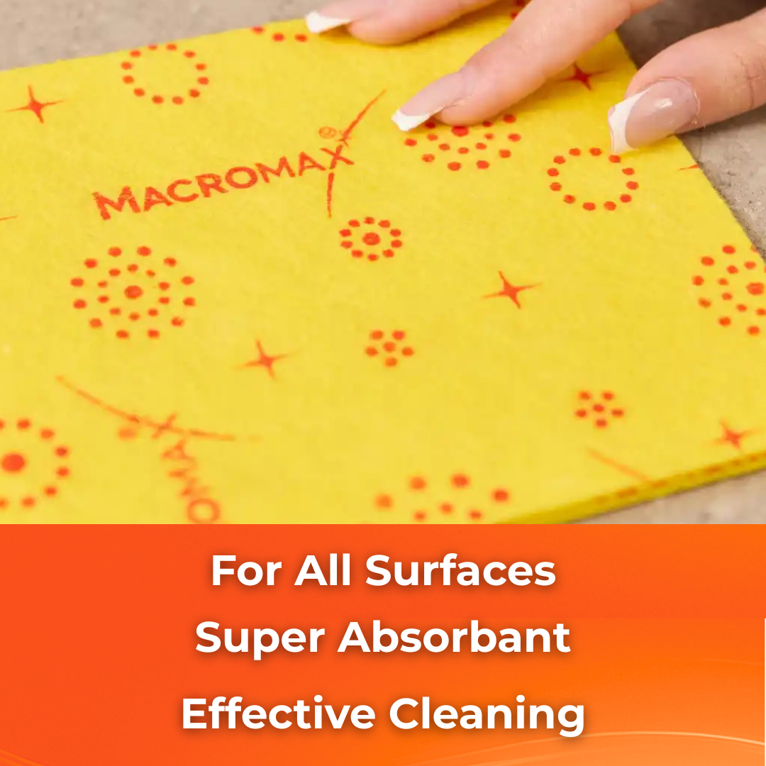 MACROMAX ECONOMIC CLEANING CLOTH (9 Pack) | Super Absorbent & Lint-Free