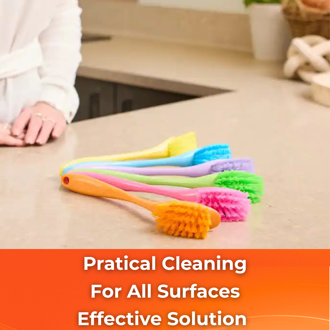 MACROMAX DISHWASHING BRUSH Non-Scratch for Practical, Multi-Surface Cleaning