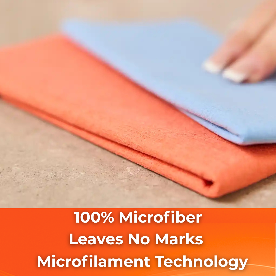 Macromax Microfiber Glass Cloths – 2 Pack | 100% Microfiber, Lint-Free & Streak-Free Glass Cleaning