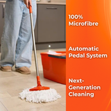 MACROMAX FORCE SPIN MOP AND BUCKET SET With Pedal – 360° Microfibre Cleaning System