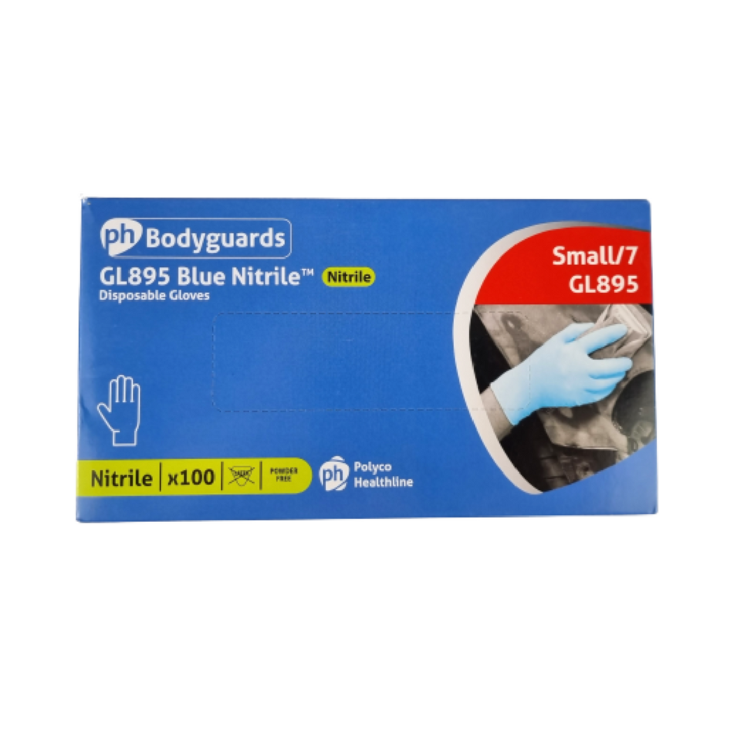 Blue Nitrile Gloves 100pk Powder & Latex Free (GL895)