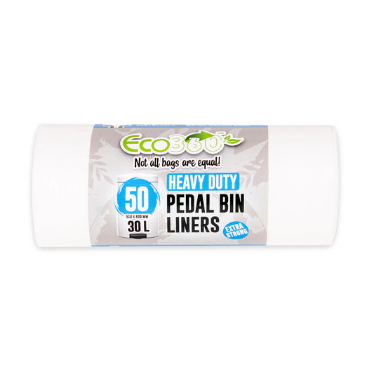 50 x ECO HEAVY DUTY PEDAL BIN LINERS 30L