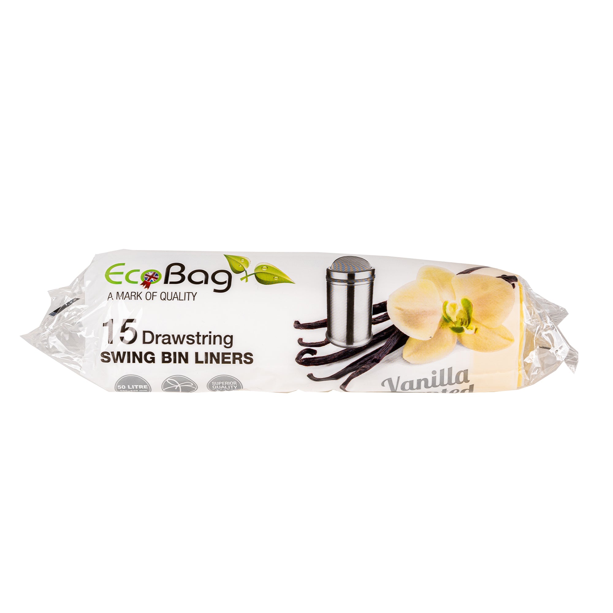 Draw Stringliner 15 x Eco Drawstring Swing Bin Liner Scented – Eco360Hygieneproducts
