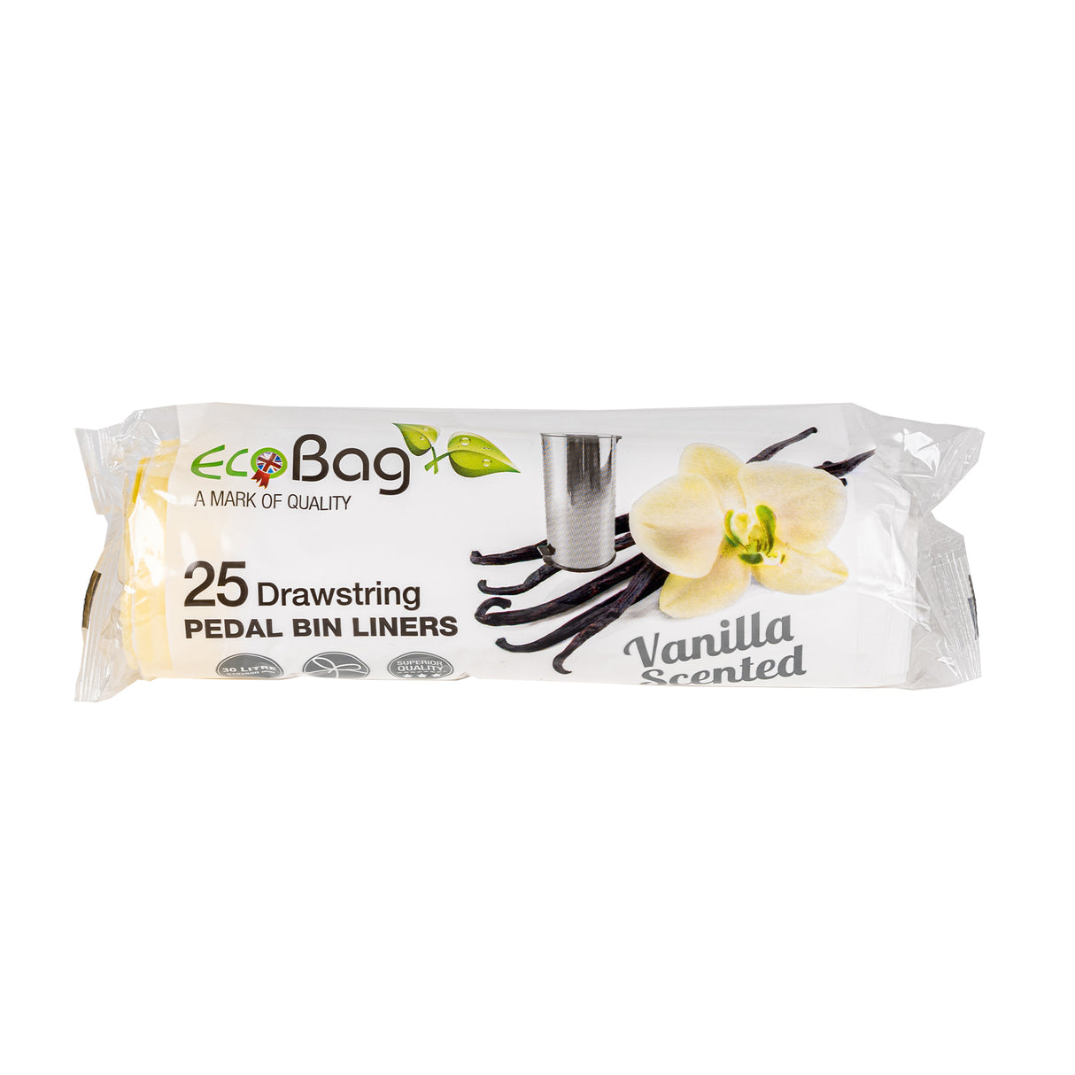 25 x Eco Drawstring Pedal Bin Liners Scented 30L