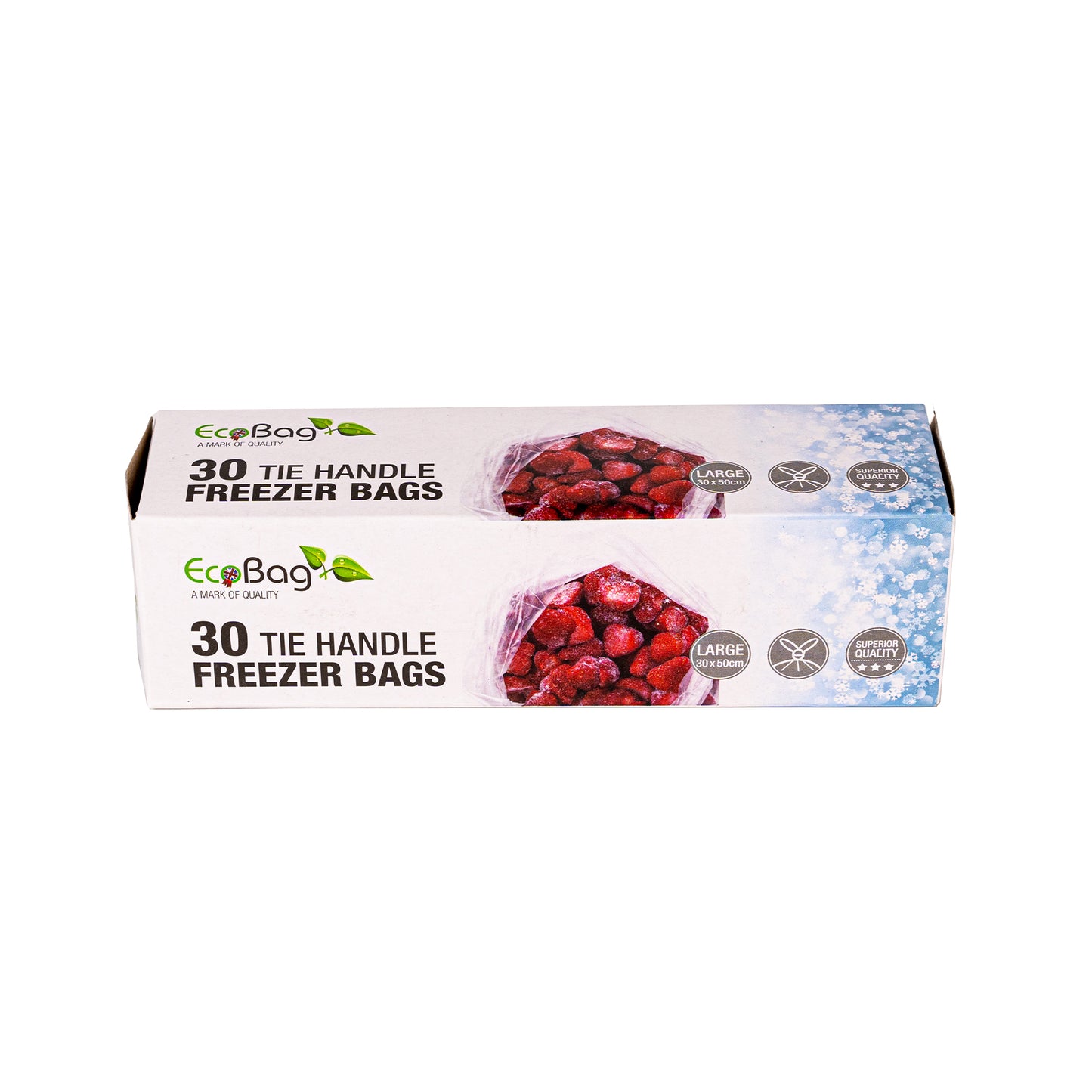 30 x 100 Recyclable Tie Handle Freezer Bags