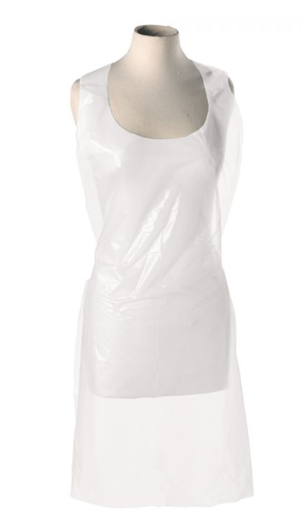 100 x Polythene Aprons 19mu Disposable