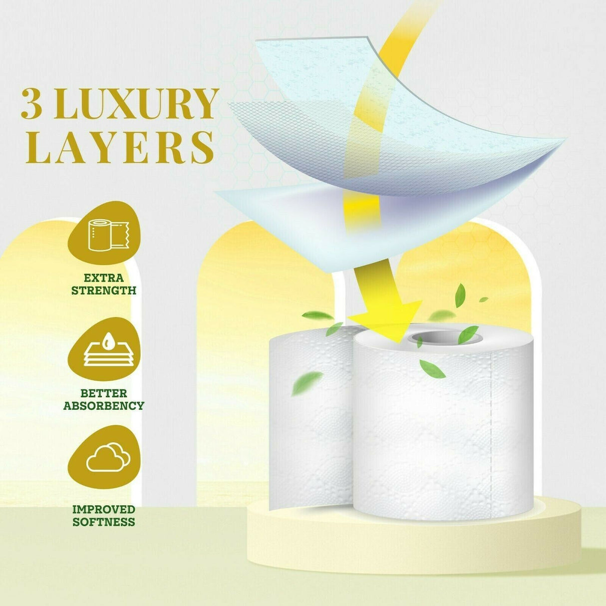 Luxury Toilet Roll 45 Rolls Shea Butter Fragranced